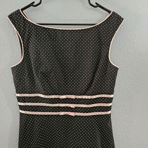 Jessica Howard Women's‎ Dress Polka Dot With Embroidered Flowers Size 10 Vintage